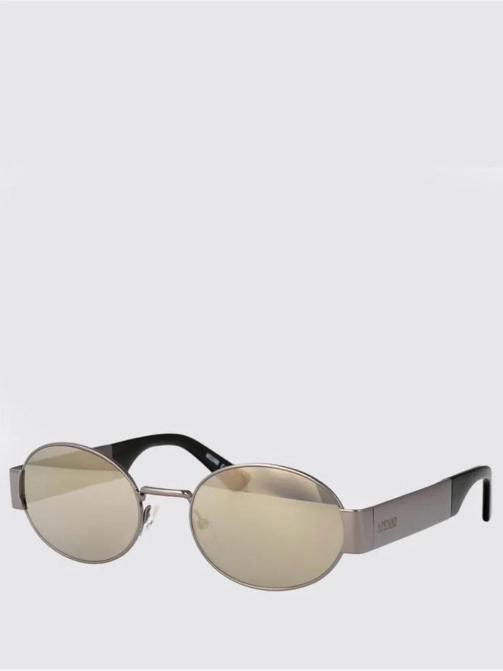 New Moschino MOS185/S 06LBUE Silver Mirrored Oval Sunglasses for Women Authentic